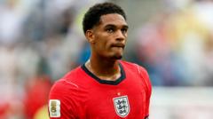 Source-feed image associated with Quansah set to start at right-back for England against Mexico