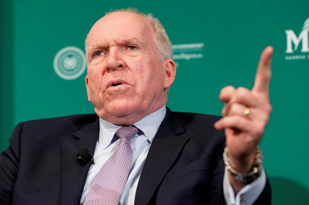 Source-feed image associated with Ex-CIA Director John Brennan sues the Trump administration, demanding it preserve records of investigations into him