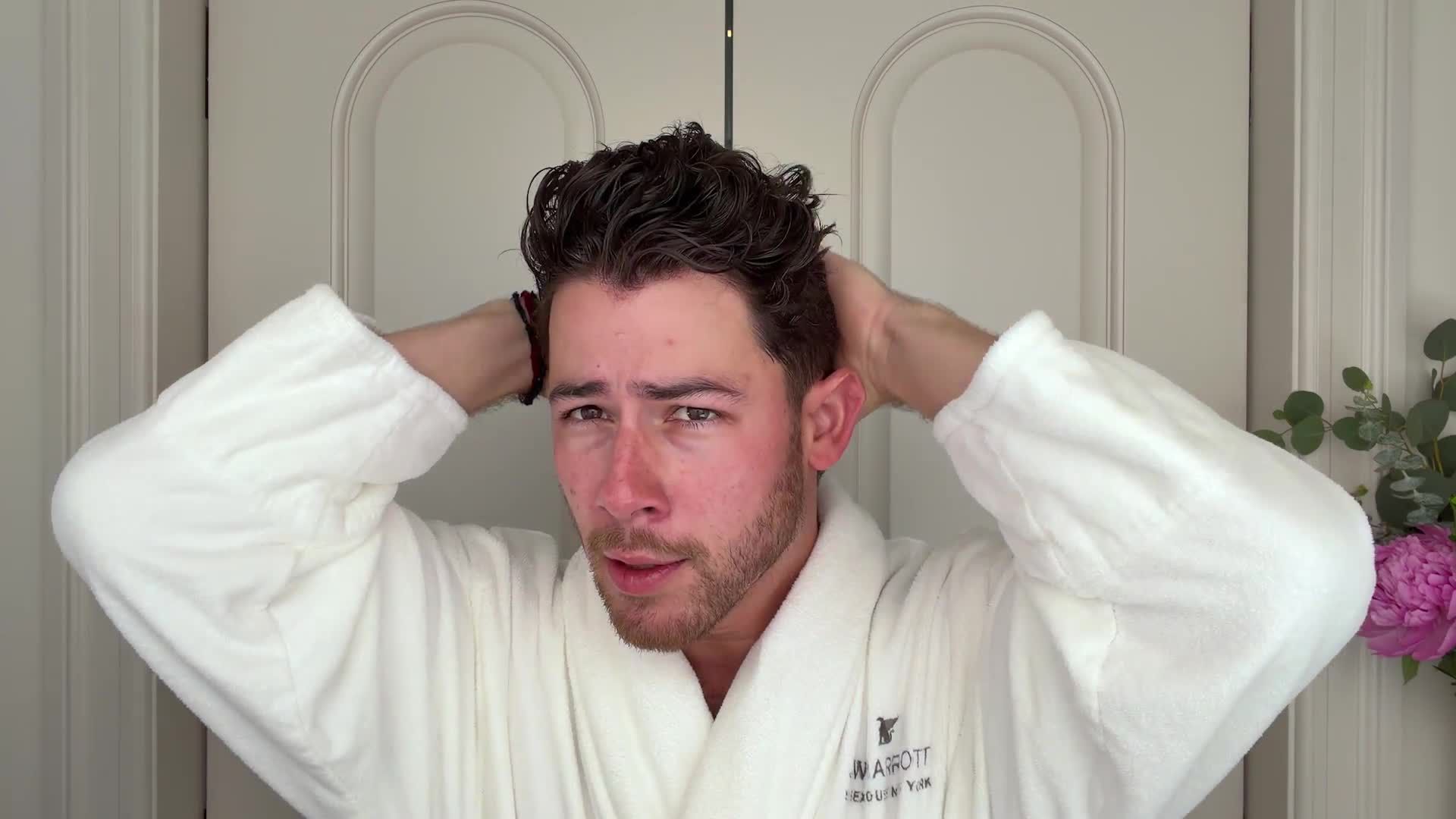 Source-feed image associated with Nick Jonas on the “Exciting” Skin-Care Ritual Joe Taught Him