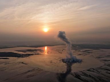 Source-feed image associated with Indonesians mark 20 years since mud volcano eruption swallowed up entire communities in East Java