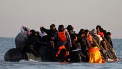Source-feed image associated with 140 migrants in single dinghy rescued in English Channel