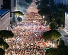 Source-feed image associated with ‘We want a new Albania’: protests against Jared Kushner-backed resort turn anger on government