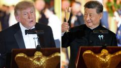 Image from linked report: Watch: What was it like inside the Trump-Xi White House dinner?