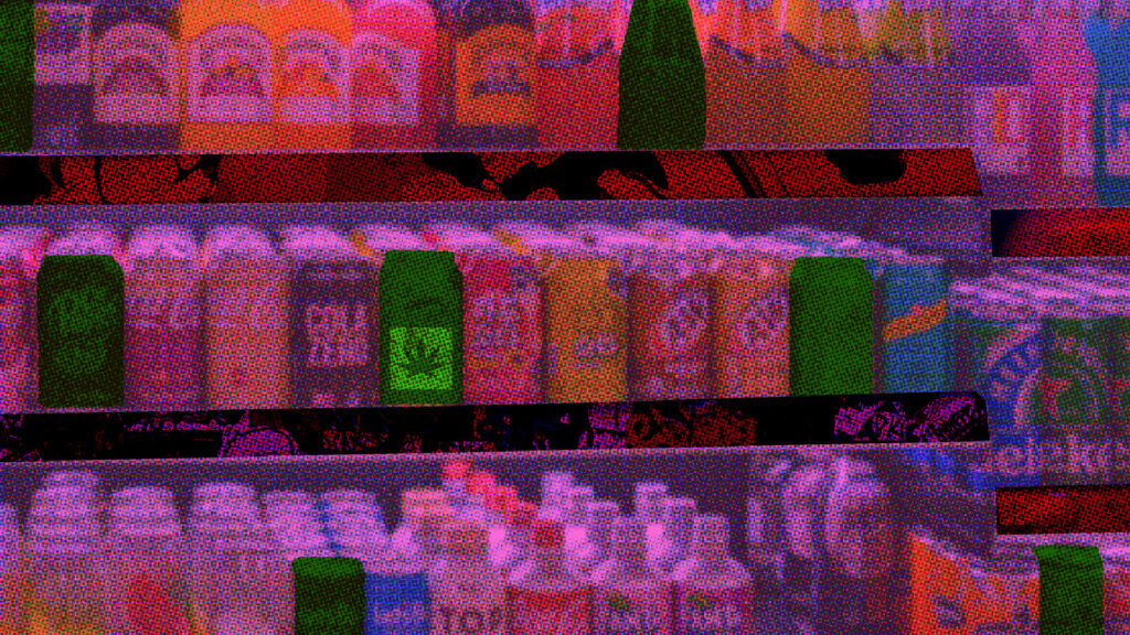 Source-feed image associated with THC drinks are sold beside sodas, iced tea, and even chocolate milk, often in violation of state laws