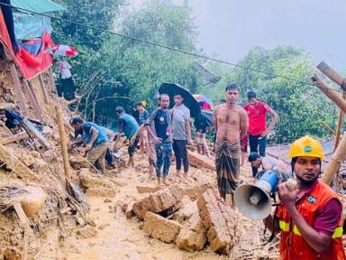 Source-feed image associated with At least 5 children die in monsoon landslide at a Rohingya camp in Bangladesh