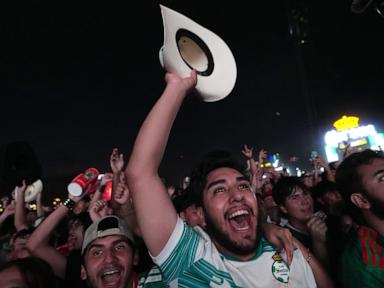 Source-feed image associated with Mexico advances in the World Cup and other top photos