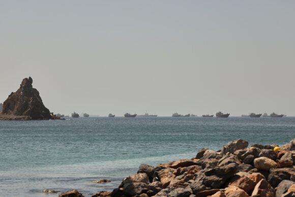 Source-feed image associated with First Tankers Cross Strait Under Iran Deal; Israeli Strikes Raise Doubt in Lebanon