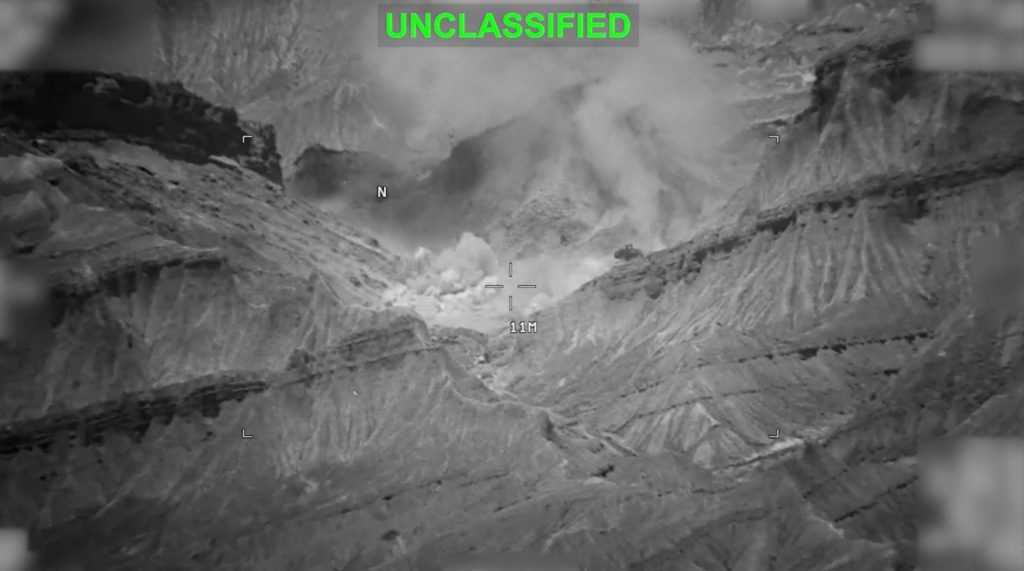 Source-feed image associated with U.S. launches more strikes on Iran after deaths of service members