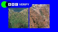 Source-feed image associated with Satellite images show impact of heatwaves and drought on UK landscape