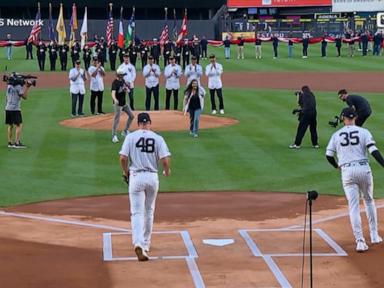 Source-feed image associated with WATCH: Yankees, Mets honor 9/11 with ceremonial first pitches