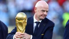 Source-feed image associated with Uefa and PM criticise Infantino World Cup plan