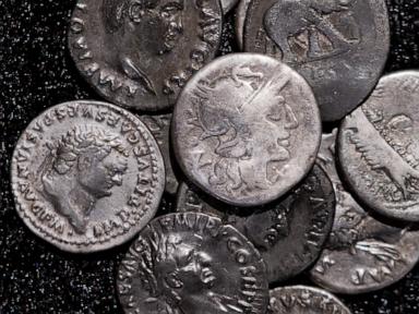 Image from linked report: Amateur archaeologist finds Germany’s biggest hoard of ancient Roman silver coins