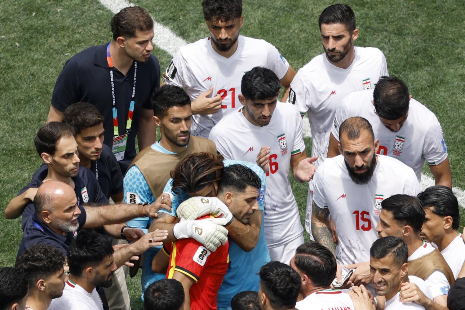 Source-feed image associated with Iran soccer team leaves note at SoFi Stadium thanking L.A. for World Cup hospitality