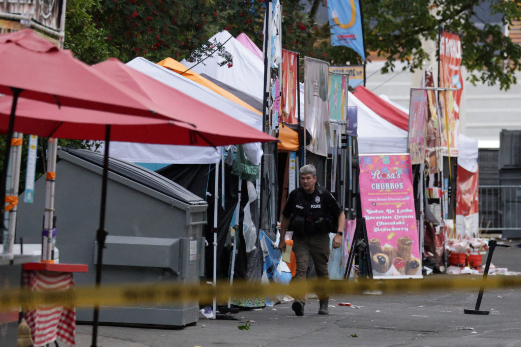 Source-feed image associated with Seattle police say 15-year-old arrested in connection with food festival shooting had a ghost gun