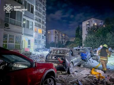 Source-feed image associated with Russian attacks wound 8 civilians as Moscow and Kyiv threaten to raise the stakes