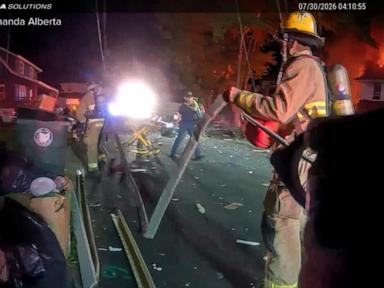 Source-feed image associated with WATCH: New footage of powerful home explosion