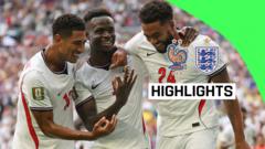 Source-feed image associated with Watch: Highlights as England stun France 6-4 in third-place play-off