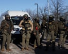 Source-feed image associated with ICE officer who shot Venezuelan man in Minneapolis charged with lying to investigators
