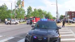 Source-feed image associated with Multiple people shot near festival in Ohio with suspect still at large, police say