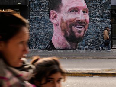 Source-feed image associated with Goalllll! Messi mania overtakes Argentina as legend breaks scoring record