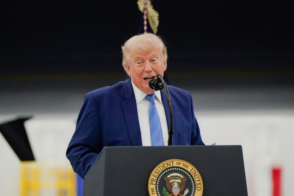 Source-feed image associated with Trump reluctant to pressure China after claiming election interference