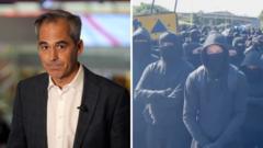 Source-feed image associated with What we know about anti-migrant protests and organiser Danny Thomas