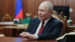 Source-feed image associated with Putin makes rare admission of fuel shortages caused by Ukrainian strikes