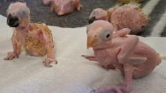 Source-feed image associated with Parrot eggs hatch after suspected Thai smuggler arrested at South African airport
