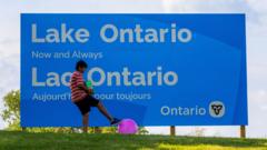 Source-feed image associated with Apple Maps renames Lake Ontario as Lake America after Trump order