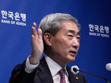 Source-feed image associated with South Korea's central bank hikes rate for 1st time since 2023 to curb inflation, debt