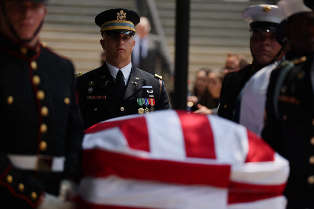 Source-feed image associated with WATCH: Sen. Lindsey Graham returns home for South Carolina funeral