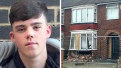Source-feed image associated with Father's house rammed before son died in A66 crash