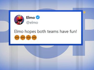 Source-feed image associated with WATCH: Elmo sparks NBA Finals chaos on social media