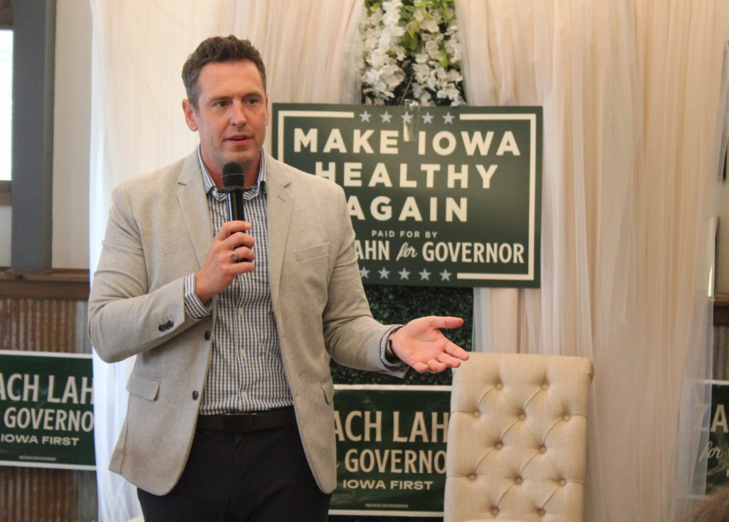 Source-feed image associated with MAHA candidate beats Trump's choice in Republican primary for Iowa governor