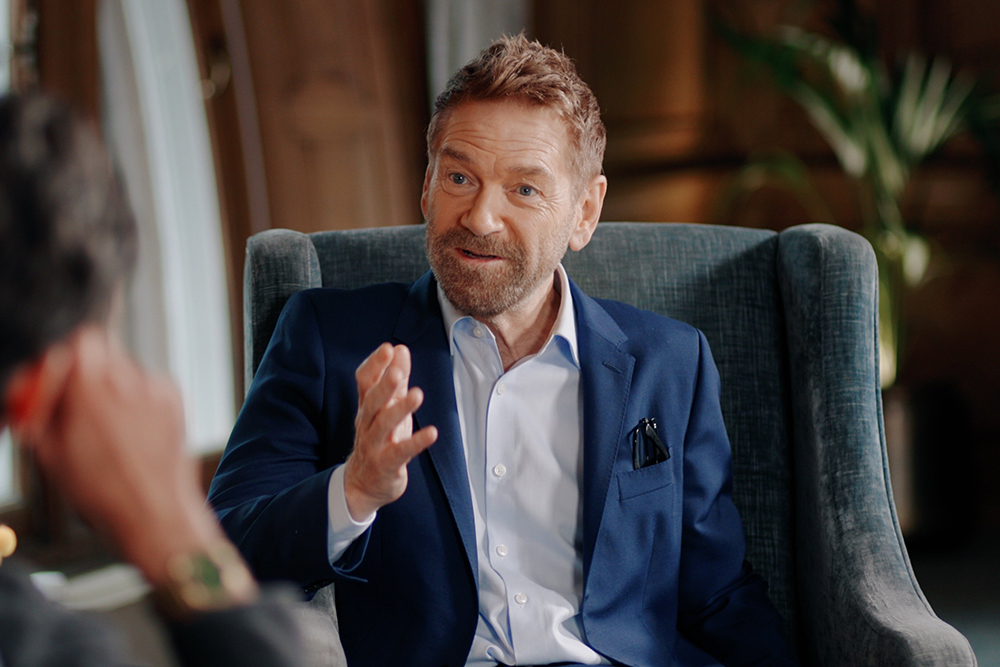 Source-feed image associated with Kenneth Branagh on Doing His Own Stunts as a KGB Operative in ‘Mayday,’ Bonding With Ryan Reynolds Over Soccer: ‘We Can Be Pretty Nerdish’