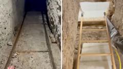 Source-feed image associated with Video shows elaborate drug-smuggling tunnel between US and Mexico