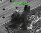 Source-feed image associated with US and Iran trade escalating strikes as supreme leader is buried after days-long funeral