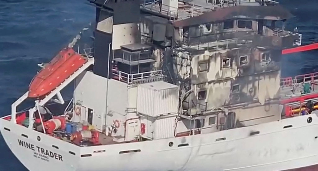 Image from linked report: Drone strike on ship in Romanian waters raises fear that war in Ukraine is spreading