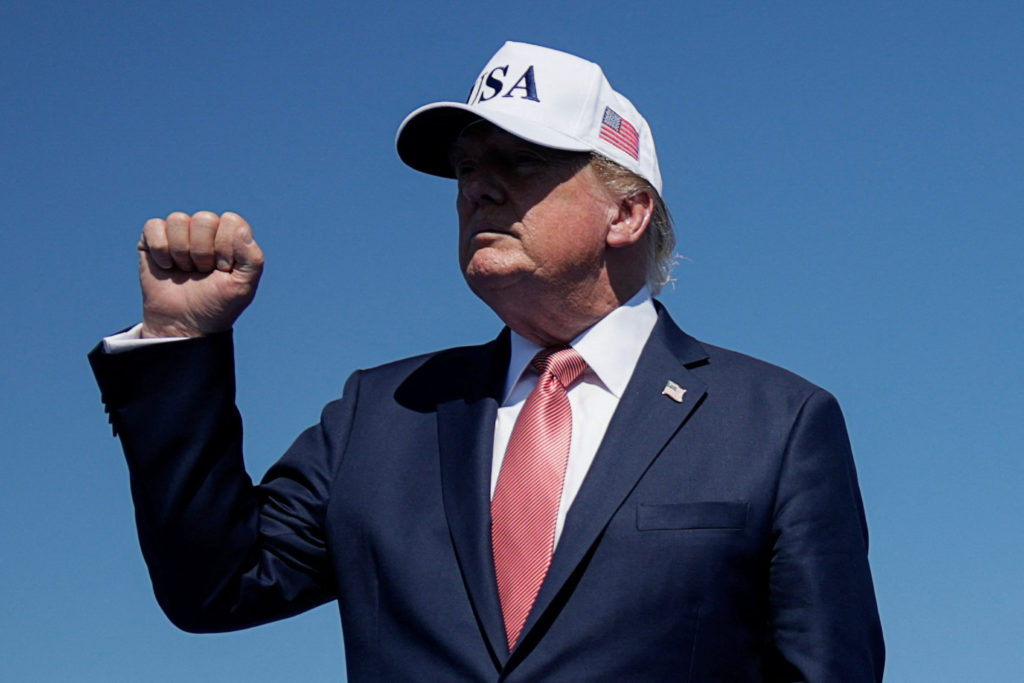 Source-feed image associated with WATCH: Trump remembers 9/11 victims and heroes at Steel Across America anniversary event