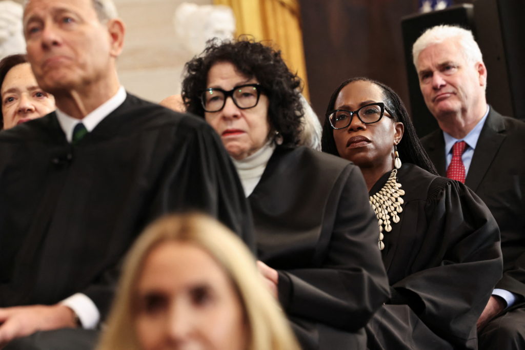 Source-feed image associated with Disagreements between Supreme Court justices bubble into public view as major rulings loom