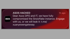 Image from linked report: What can I do to protect myself after 'Asos hacked' message?