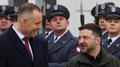Source-feed image associated with Zelensky under pressure to end row with Poland over WW2 name of army unit