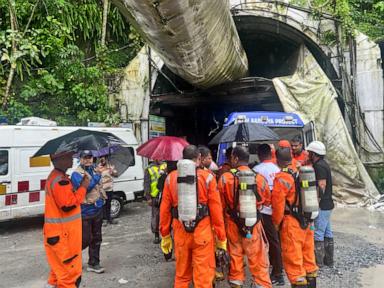 Source-feed image associated with Toxic gas slows efforts to rescue 13 workers trapped in India hydropower tunnel