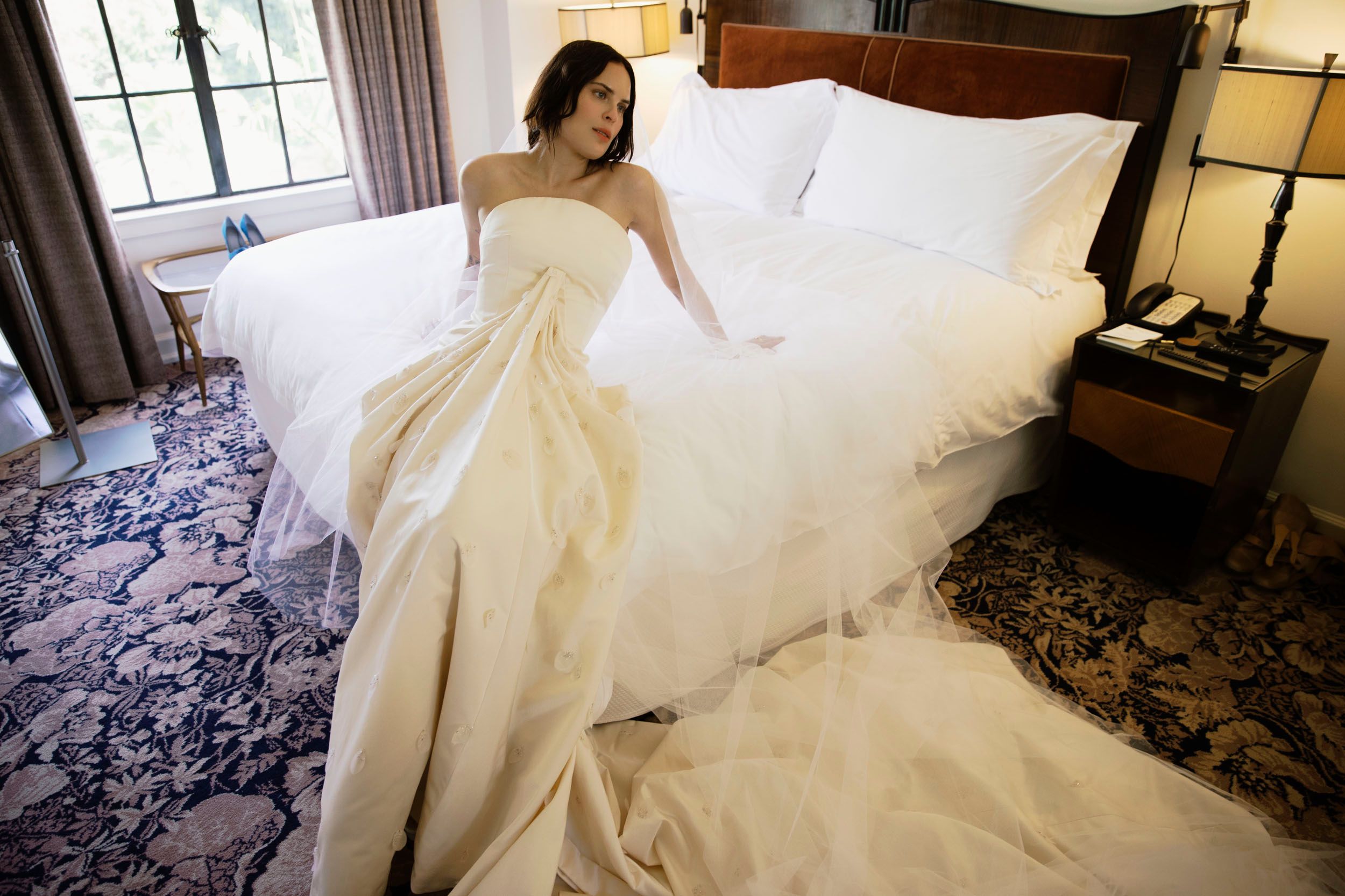 Source-feed image associated with Tallulah Willis Is Married! Inside Her Final Balenciaga Wedding Dress Fitting at the Chateau Marmont