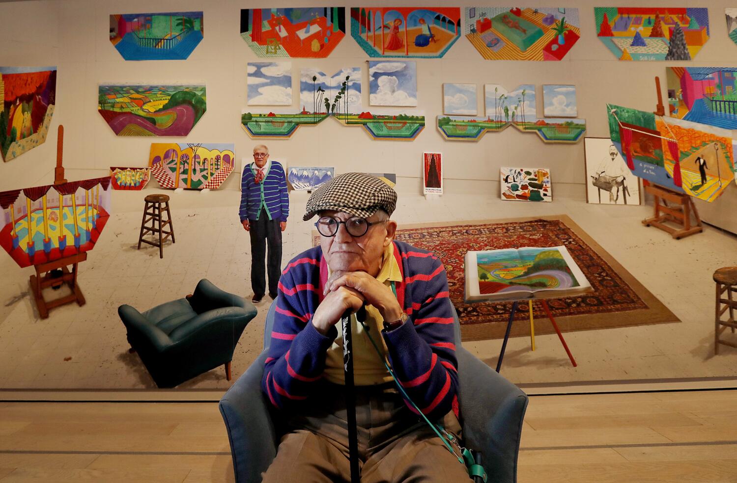 Source-feed image associated with David Hockney, whose art celebrated sun-drenched Los Angeles, dead at 88