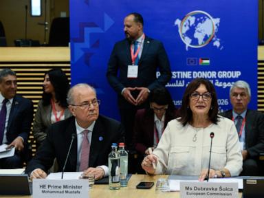 Source-feed image associated with EU rallies dozens of nations to pledge $1 billion for recovery fund in Gaza
