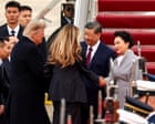 Image from linked report: Trump greets Xi Jinping on arrival in rare move as US-China trade truce extended