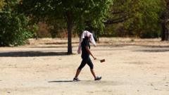 Source-feed image associated with Amber Met Office extreme heat warning issued as temperatures could reach 38C