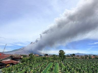 Source-feed image associated with Sinabung volcano on Indonesia’s Sumatra island erupts without reports of casualties