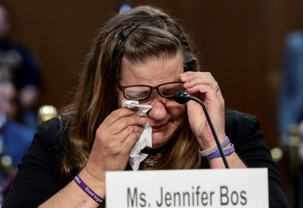 Source-feed image associated with WATCH: Jennifer Bos makes emotional opening statement about daughter's death in Blanche confirmation hearing